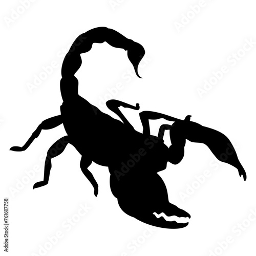 Scorpion animal silhouette. Vector image