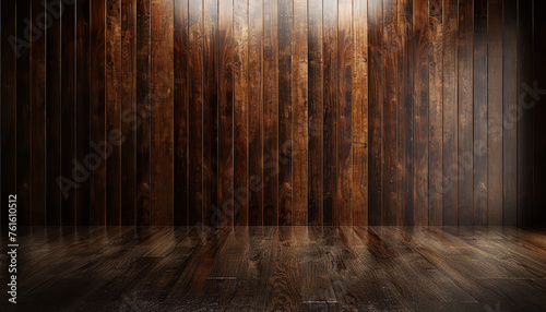 Photograph a sleek and polished dark wood backdrop, ideal for conveying a sense of sophistication and professionalism