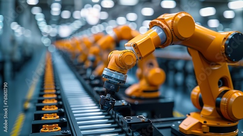 Production of products in industrial plants by robots