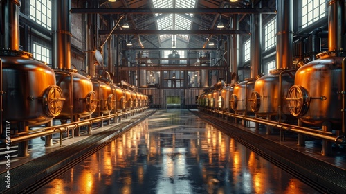 Modern brewery with automated production line