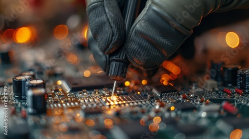 Electronic circuit board repair technician © จิดาภา มีรีวี
