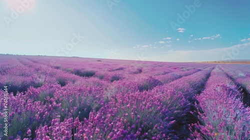 Purple Lavender Fields Aerial Shot