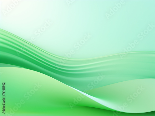 A simple Ribbons green background. AI Generation.