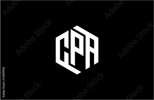 CPA creative letter logo design vector icon illustration