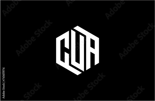 CUA creative letter logo design vector icon illustration