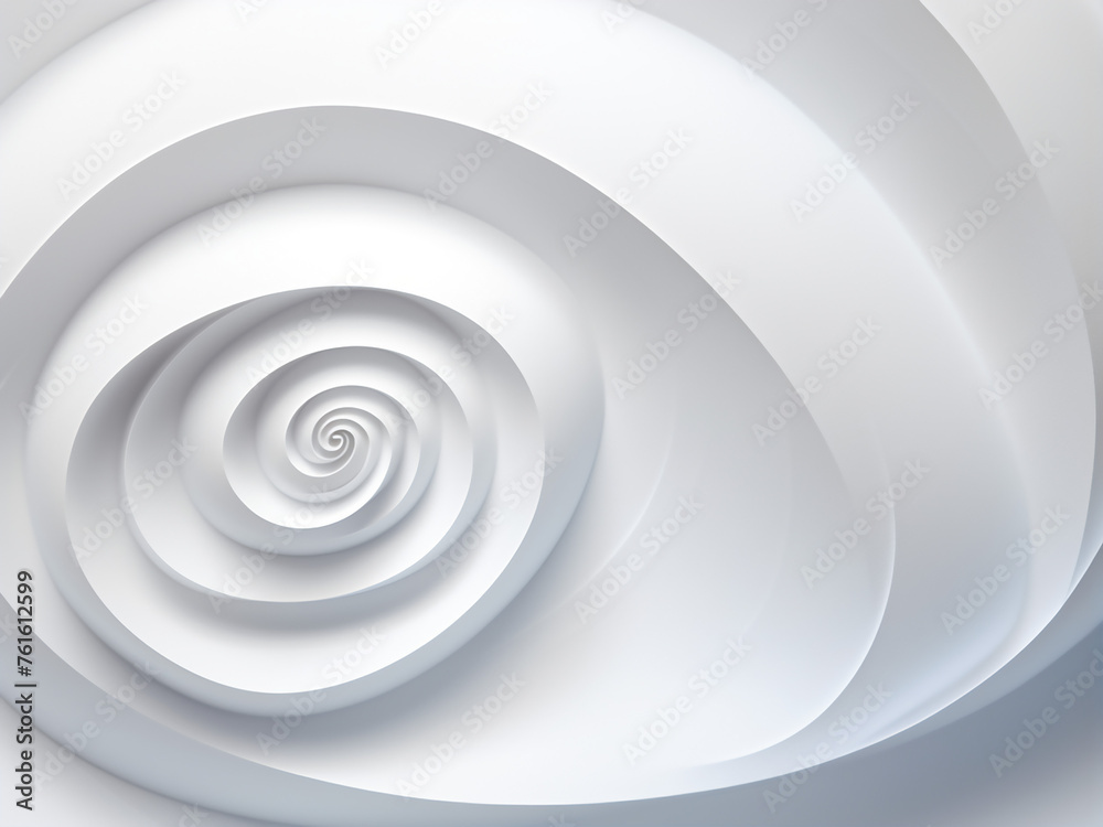 Geometric spirals and swirls on a white background. AI Generation. Geometric spirals and swirls on a white background. AI Generation.