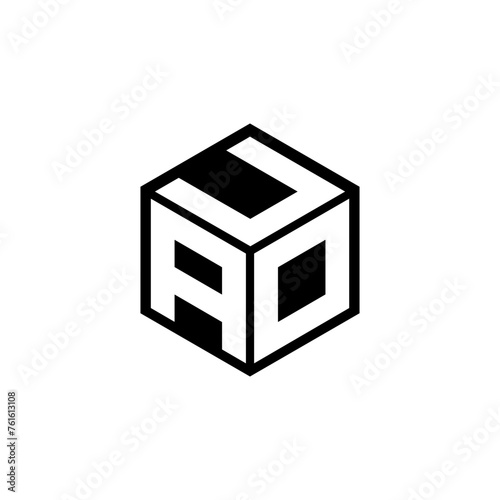ADU letter logo design in illustration. Vector logo, calligraphy designs for logo, Poster, Invitation, etc. photo