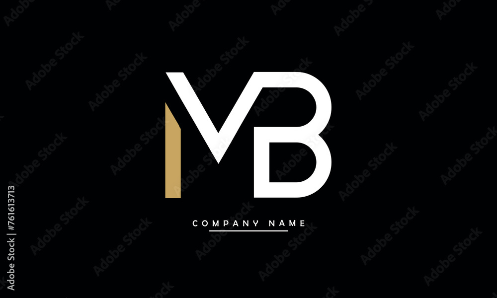 MB, BM, M, B Abstract Letters Logo Monogram MB, BM, M, B Abstract Letters Logo Monogram