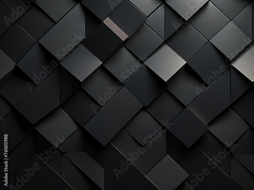 Tessellation image, black backdrop. AI Generation.