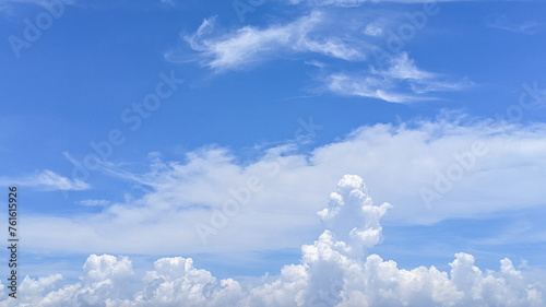 Blue sky and white clouds Background, A beautiful sky view © MD NAZMUL