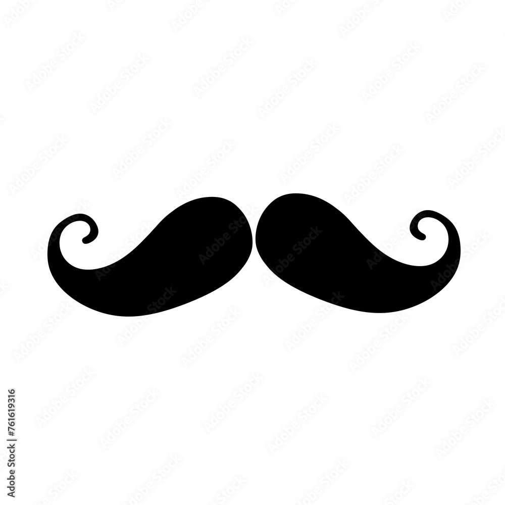 Obraz premium Retro style Black mustaches icon.