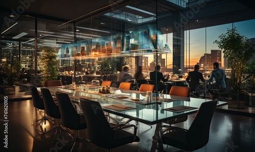 Group of People Sitting Around Table in Room