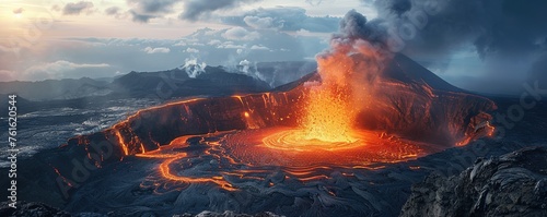 Active volcano photo