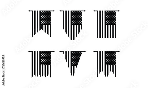 American flag Silhouette, Cut File, cutting files, printable design, Clipart