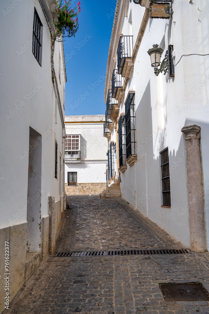 Medina Sidonia. City streets and white homes of the Pueblo Blanco in Andalusia Medina Sidonia. City streets and white homes of the Pueblo Blanco in Andalusia