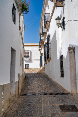 Medina Sidonia. City streets and white homes of the Pueblo Blanco in Andalusia © jovannig
