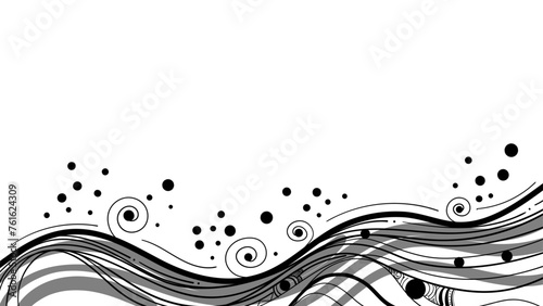 Abstract black and white hand drawn blackground