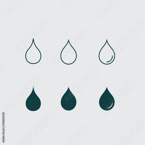 Drop water icon vector logo design template