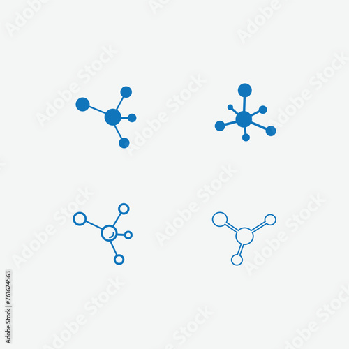 Molecule icon vector logo design template