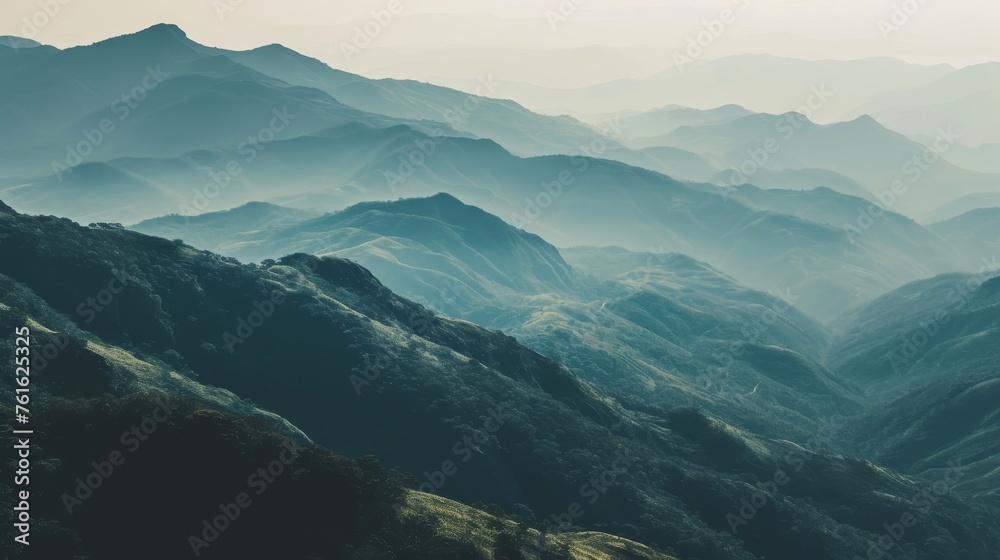 A minimalistic view of a mountain range AI generated illustration A minimalistic view of a mountain range AI generated illustration