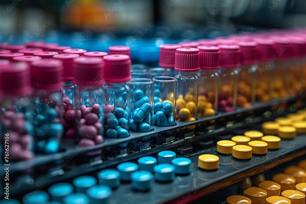 Professional lab conducting pharmaceutical advances closeup on medication analysis molecular background Professional lab conducting pharmaceutical advances closeup on medication analysis molecular background