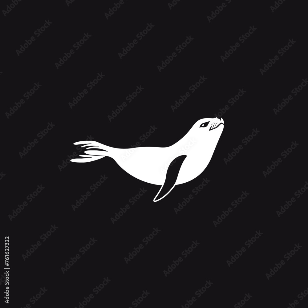 Fototapeta premium Seal Simple Minimalist logo
