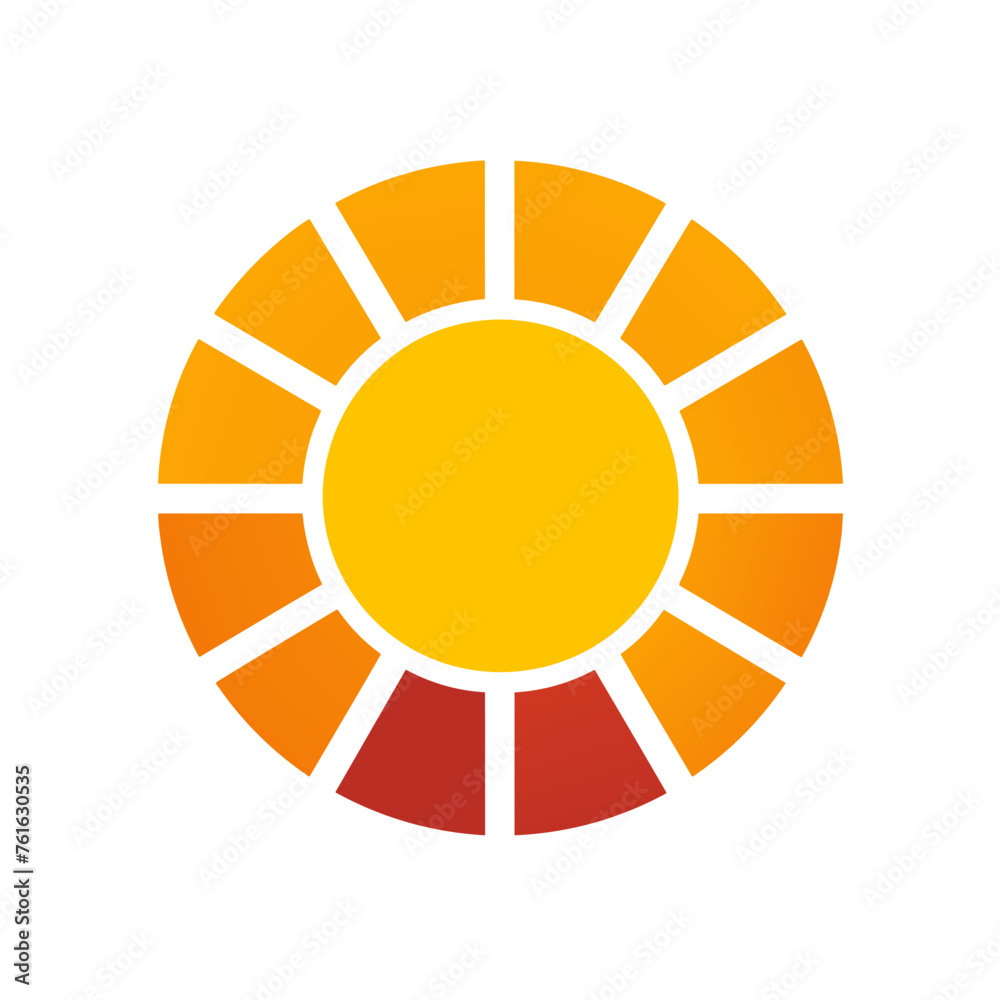 Solar energy logo, sun logo vector illustration, simple minimalistic logo Solar energy logo, sun logo vector illustration, simple minimalistic logo