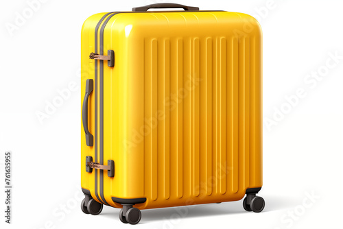 Wallpaper Mural big yellow travel suitcase isolated cutout object with shadow  Torontodigital.ca