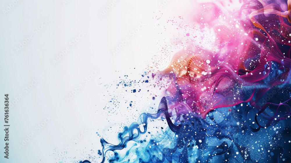 Fototapeta premium Abstract colorful ink explosion on white background