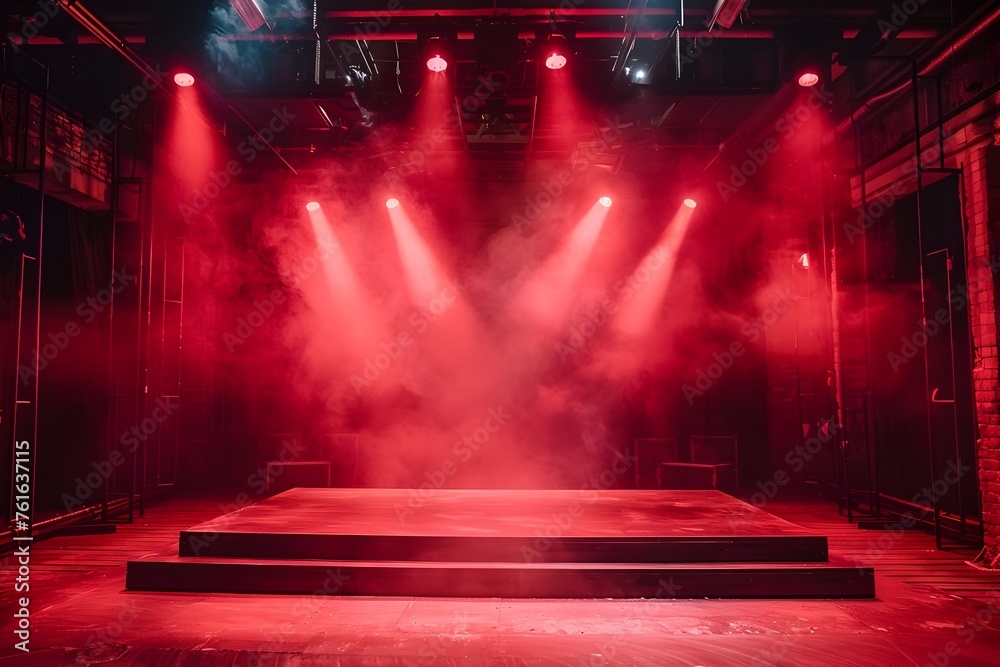 Dramatic Cosmetics Stage Awaits Impactful Presentation in Stark Industrial Setting