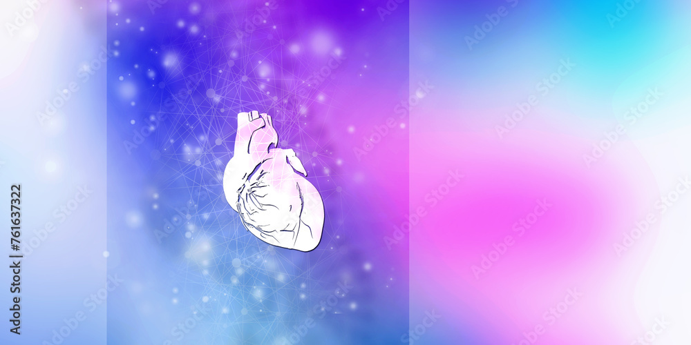 2d illustration Anatomy of Human Heart 2d illustration Anatomy of Human Heart