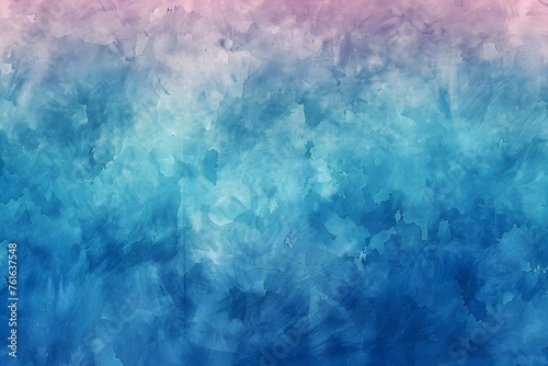 Vibrant Watercolor Blue and Pink Background with Impressionistic Texture and Memphis Style Details
