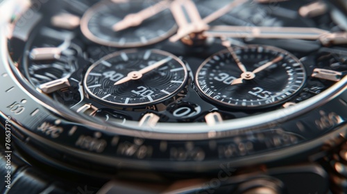 luxury watch chronograph wrist watches closeup 
