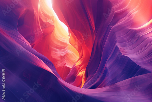 Surreal colorful landscape inspired by Grand Canyon. Abstract colorful background image. Created with Generative AI technology