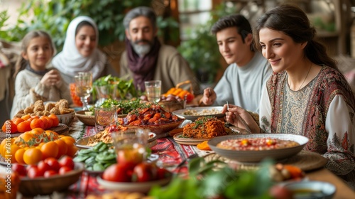 Warmth and Spirit of Novruz Celebration with Family  generative ai
