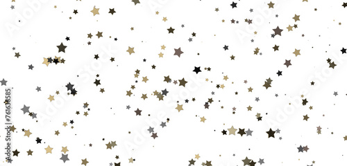 Astral Downpour: 3D Illustration Brings a Shower of Gold Stars © vegefox.com