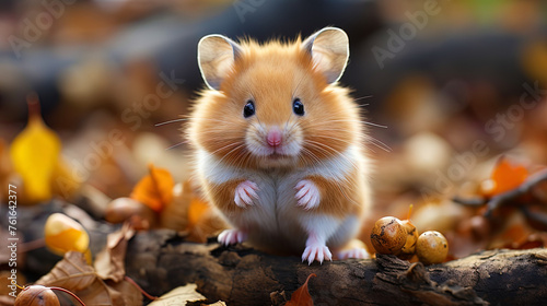 The charming, dark brown of the hamster, like two drops of dark ho