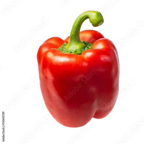 red bell pepper, isolated image on transparent background