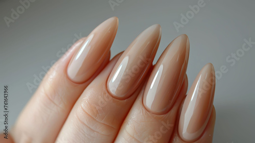 Perfection in the details  a delicate nude manicure. 
