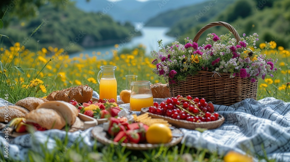 Diet-Friendly Picnic Feast, generative ai