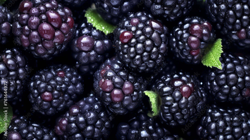 Mature blackberries: the beauty of nature. Mature blackberries: the beauty of nature.
