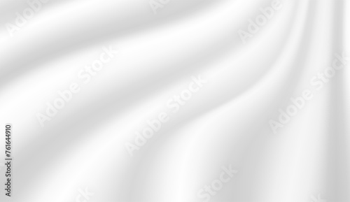 Abstract background, luxurious white fabric or fluid waves or folds of satin silk background. White silk fabric. photo