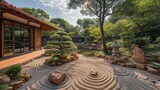 Serenity of Zen Gardenscape, generative ai