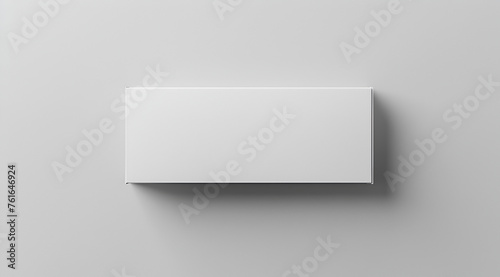 White horizontal rectangle blank box from top side far angle, Blank magnetic box package, Square sliding drawer box mockup, Generative Ai