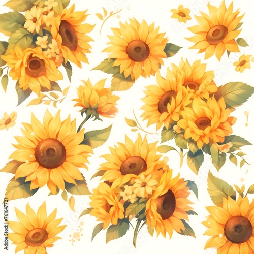 sun flowers background