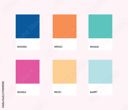 Easter Designer Pack Color Palette inspired by Spring pastel colors. Designer pack with photograph and swatches with hex codes references.