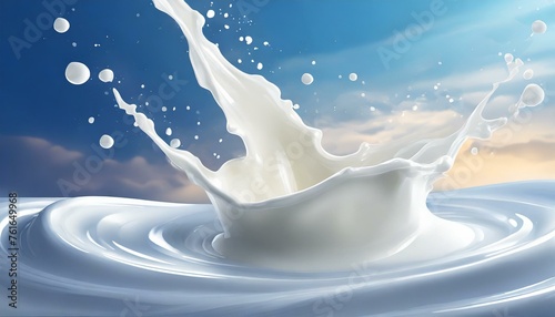 Milk splash realistic texture. natural dairy products, splashed yogurt or cream. background