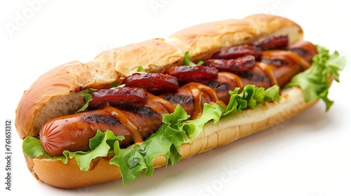 hotdog sandwiches on grill