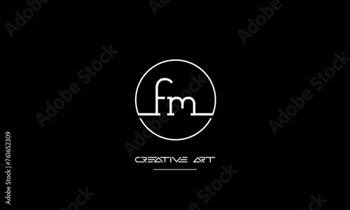 FM, MF, F, M abstract letters logo monogram