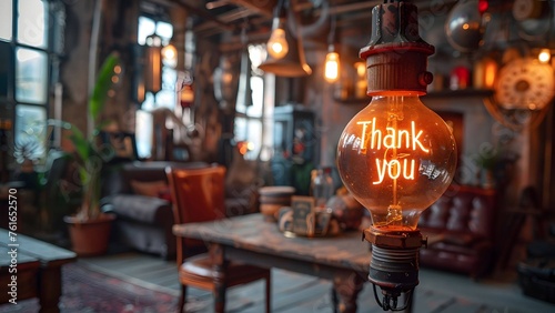 "Thank you" sign brings a touch of gratitude to the workplace.